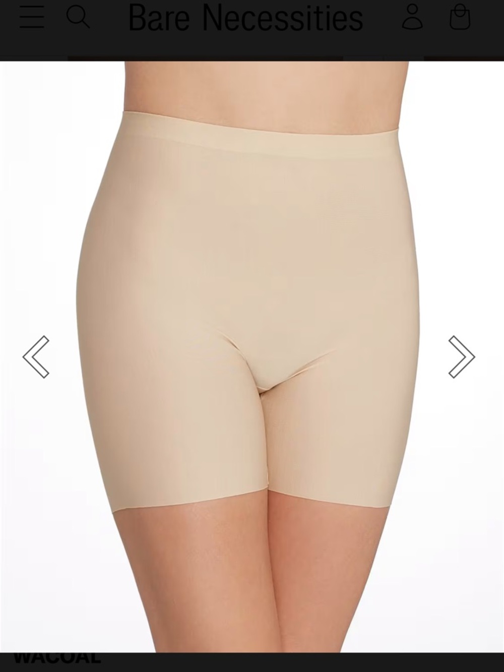 Wacoal High-Waist Shaping Shorts in Light Beige- XL
